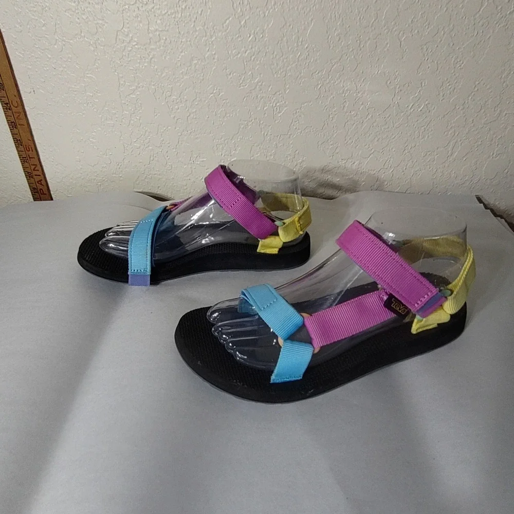 Teva Kids Original Universal Multi Color Block Sport Sandals Size 7 1003987K